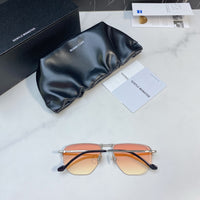 S-sunglasses Silver Metal Semi-rimless Aviator Frame For Idris With Bold Acetate Temple Tips Unisex Frame Good Eye Protection Computer Anti Radiation Anti Blue Light Light Weight Eyeglass