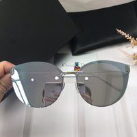 S-sunglasses Dior Women's Oval Cat Eye Sunglasses For CD0230S Lady Metal Shades Luxury Sunglasses Female Driving Glasses Fashion Women Mirror Eyewear Frame Metal Temple UV400