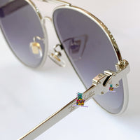 S-sunglasses Louis Vuitton High Qulity women's Round Metal Sunglasses Shades For Z1618E Female Ladies Brown Eyewear Women's Polarized Square Sunglasses Oversized Black Shades Flat Lens Male Female Fashion Driving Glasses