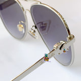 S-sunglasses Louis Vuitton High Qulity women's Round Metal Sunglasses Shades For Z1618E Female Ladies Brown Eyewear Women's Polarized Square Sunglasses Oversized Black Shades Flat Lens Male Female Fashion Driving Glasses