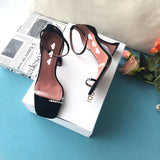 S-shoe A.M.I.N.A M.U.A.D.D.I Women's Strappy Chunky Block Sandals Ankle Strap Open Toe High Heel for Dress Wedding Party Evening Office Shoes Sandals