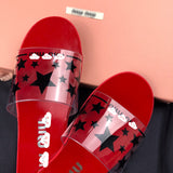 S-shoe MIU MIU Women Men Bath Shower Slippers Shower Sandals Patterned Non Slip Beach Sandal