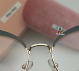 S-sunglasses MIU MIU Cateye Metal Women Eyeglasses Protection & Designer Style for 54P