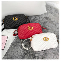 L-package GC Marment Style ‎448065 matelassé Mini Bag PU Leahter Elegant Quilted Shoulder Bag Stylish Crossbody Bag Square Tote Bag