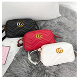 L-package GC Marment Style ‎448065 matelassé Mini Bag PU Leahter Elegant Quilted Shoulder Bag Stylish Crossbody Bag Square Tote Bag