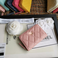 A-accessories NO.69271 7.5-11.5-2.5cm Small Wallet for Women PU Leather Leaf Pendant Card Holder Organizer Zipper Coin Purse