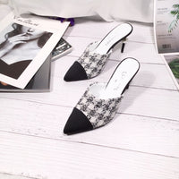 S-shoe Women's Chunky Thick Slippers-Summer Sandals Peep Toe Slip On Casual Shoes