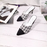 S-shoe Women's Chunky Thick Slippers-Summer Sandals Peep Toe Slip On Casual Shoes