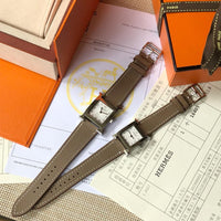 W-watch h.e.r.m.e.s Heure H watch, 21 x 21 mm Yellow-gold plated steel watch with sunburst stamped motif