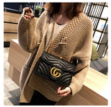 L-package GC Marment Style 446744 Woman Shoulder Bag Crossbody Lattice Leather Purse matelassé mini bag