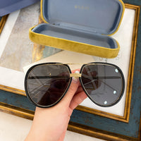 S-sunglasses gucci Pilot Metal Classic Sunglasses For GG0904S Frame Sunglasses Men Metal Driving Luxury Shades UV400 Pilot Sunglasses Polarized Sun glasses Men And Women Mirror  Lens Anti-glare Driving Eyewear