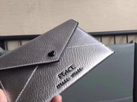 A-accessories MIU MIU NO.5MF001 15.5X10.5cm Envelope Style Leather Case Front Pocket Wallet Super Thin Fashion Card Holder With ID Card Slots