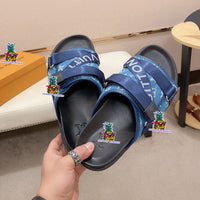 S-shoe Louis Vuitton Women Sandals Summer New Thick Heel Platform Sole Shoes Female Summer Flat Casual Shoes Fashion Sports Beach Women's Slippers Heels Women Platform Sandals Female Thick Bottom Shoes Wedge with Open Toe