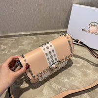 M-Handbag M.K 23-16cm Women Designer Rivet Shoulder Bag Ladies Top Handle Clutches Handbags Purse