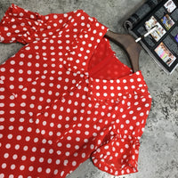 D-clothing Dior Dresses for Women V Neck Ruffle Polka Dot Loose Swing Casual Short T-Shirt Dress