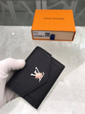 A-accessories NO.M62948 8.5-12.0-1.5cm Louis Vuitton Women's Short Purse Leather Medium Wallet Bifold Card Coin Holder Small Purses Buckle Zipper