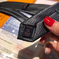A-accessories Louis Vuitton Men's Cotton Solid Stripe Skinny Tie Slim Necktie For Wedding Party