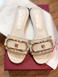 S-shoe S.a.l.v.a.t..o.r.e F.e.r.r.a.g.a.m.o Women's Wide Width Slide Sandals Slip On Flat Cross Strap Casual Summer Shoes