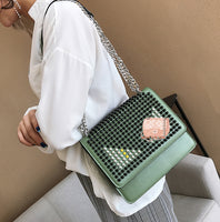 L-package 22-12-10cm Crossbody Bag Leather Messenger Bag Vintage Handbag Strap Bucket Square Tote