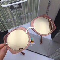 S-sunglasses s.u.p.e.r.l.o.v.e.r.s Round Sunglasses for Women, UV400 Protection, Light Weight, Pouch included for SL039