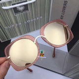 S-sunglasses s.u.p.e.r.l.o.v.e.r.s Round Sunglasses for Women, UV400 Protection, Light Weight, Pouch included for SL039
