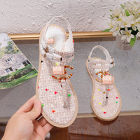 S-shoe Women's sandals Flat Thong Sandals Beach Bohemia Shoes Ankle Buckle for Women