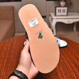 S-shoe H.e.r.m.e.s Spring Summer Style Women Shoes Large Size Line-styled Open Toe Block Sandals Women's Printing Sandals Beach Shoe Slippers Summer Soft Footwear Female Water Shoes Slides Outdoor Rubber Flat