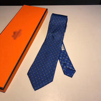 A-accessories Hermès Mens Horses Ties Self Tie Equestrian Ridding Jacquard Necktie & Pocket Square Set