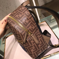 H-bag Fendi MINI BACKPACK Small multicolor canvas backpack 20cm