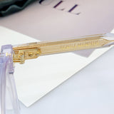 S-sunglasses 2021 Monster Square Anti Radiation Glasses For Kubo With White Round Case Replaceable for Lens Eyewear Eyeglass Glasses Non Graded Lens Eyewear for Women and Men