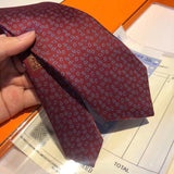 A-accessories Hermès Gingham Plaid Ties for Mens Polka Pin Dots Smooth Formal Patterned Suit Neckties