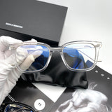 S-sunglasses 2021 Monster Square Computer Glass For Mosey With White Round Case Anti Radiation Gaming Replaceable Eyeglass for Prescription Lens Optical Frame Blue lens Eyewear Eyeglass Peculiar Glasses for Men Women Eyewear