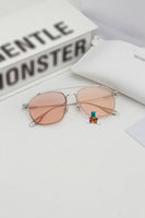 S-sunglasses Gentle Monster WOOGIE Women Retro Metal Frame Mirrored Sunglasses Oversized Cat Eye Glasses eyewear