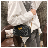 L-package GC Marment Style ‎448065 matelassé Mini Bag PU Leahter Elegant Quilted Shoulder Bag Stylish Crossbody Bag Square Tote Bag