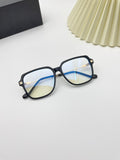 S-sunglasses G monster Anti-Blue Women Round Glasses Eyeglasses For Jeff Anti Radiation Metal Details Thin Temples Transparent Retro unisex Computer lens Oversized Black Acetate Frame Eyewear 99.9% UV Protection