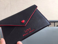 A-accessories MIU MIU NO.5MF001 15.5X10.5cm Envelope Style Leather Case Front Pocket Wallet Super Thin Fashion Card Holder With ID Card Slots