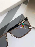 S-sunglasses t.h.e w.i.z & t.h.e o.w.n.e.r Oversized Square Gradient Mirror lens Rimless Sunglasses