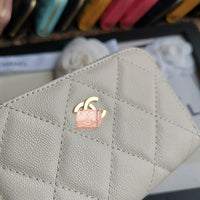A-accessories NO.69271 7.5-11.5-2.5cm Small Wallet for Women PU Leather Leaf Pendant Card Holder Organizer Zipper Coin Purse