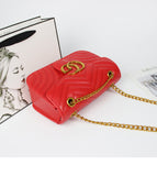 L-package GC Marment Style 446744 Woman Shoulder Bag Crossbody Lattice Leather Purse matelassé mini bag