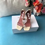 S-shoe A.M.I.N.A M.U.A.D.D.I Women's Strappy Chunky Block Sandals Ankle Strap Open Toe High Heel for Dress Wedding Party Evening Office Shoes Sandals