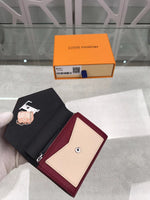 A-accessories NO.M62948 8.5-12.0-1.5cm Louis Vuitton Women's Short Purse Leather Medium Wallet Bifold Card Coin Holder Small Purses Buckle Zipper