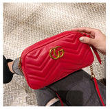 L-package GC Marment Style ‎448065 matelassé Mini Bag PU Leahter Elegant Quilted Shoulder Bag Stylish Crossbody Bag Square Tote Bag