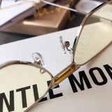 S-sunglasses New GM Rounded Metal Frame Unisex Stylish Square Eyeglasses Glasses Clear Lens Women Men Eyewear FOR KARMA