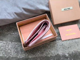 A-accessories MIU MIU NO.LT.5MV204 8-11cm Women Wallets Small Bifold Leather Pocket Wallet Ladies Mini Short Purse