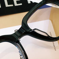 S-sunglasses Anti Radiation Computer Glasses For Volta Women Rectangular Black Acetate Frame Eyewear Anti Blue Light Blocking Ray Wellington Style Glasses Optical Spectacle Eyeglass Replaceable Lenses For Adult 99.9% UV Protection Blue Light