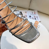 S-shoe R.E.J.I.N.A P.Y.O Polished Crisscrossed High Heel Sandal Open Toe Ankle-Strap Dress Platform Sandal