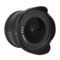 E-Electronic KamLan KL7.5MM F3.2 Fixed-focus APS-C frame mirrorless lens Large Aperture Fisheye Wide Angle Mirrorless Camera Lens M4/3-mount Wide Angle Lens Large Aperture Lens