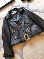 D-clothing Dior Riders Clothes Black/Red Leather Jacket Locomotive Suit