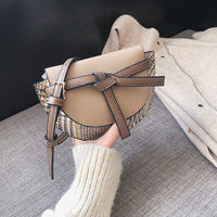 L-package 18-13-5cm Women Crossbody Satchel Bag Small Saddle Purse and Tote Shoulder Handbags