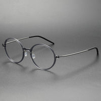 Fashion Denmark Titanium No Screw Korea Glasses 6523 Frames Optical Ultra-light Business Round Prescription Diopter Eyeglasses